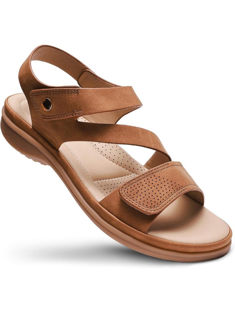 Comfortable Women's Sandals with Arch Support - Breathable Flat Walking Shoes